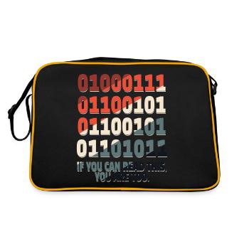 Science Nerd Physics Student Jokes Geek - Retro Bag - black/gold - Back