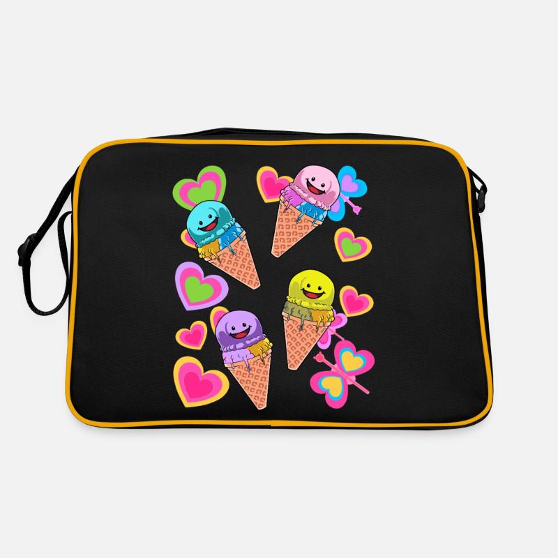 Eis Eiskreme Sommer Kind Kinder Retro Tasche
