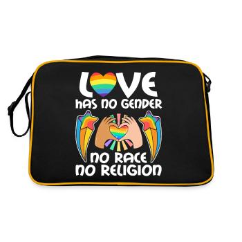 Nice "Against Racism" - Retro Bag - black/gold - Back