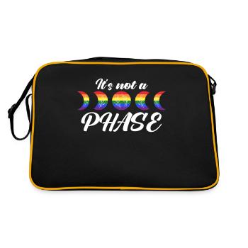 LGBTQIA+ Lesben, Schwule, Gleichberechtigung - Retro Tasche - Schwarz/Gold - Hinten