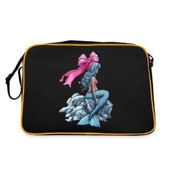Coquette noeud Sirène Fille Ruban Rose - Sac Retro - noir/or - Dos