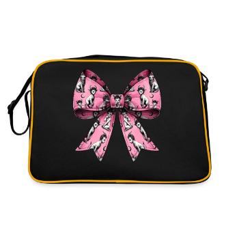 Coquettish Bow Faun Satyrs Goat Men Roman - Retro Bag - black/gold - Back