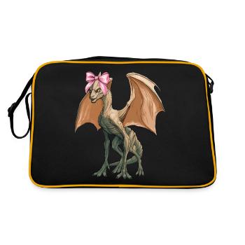 Coquettish Bow Van Meter Visitor Cryptid - Retro Bag - black/gold - Back
