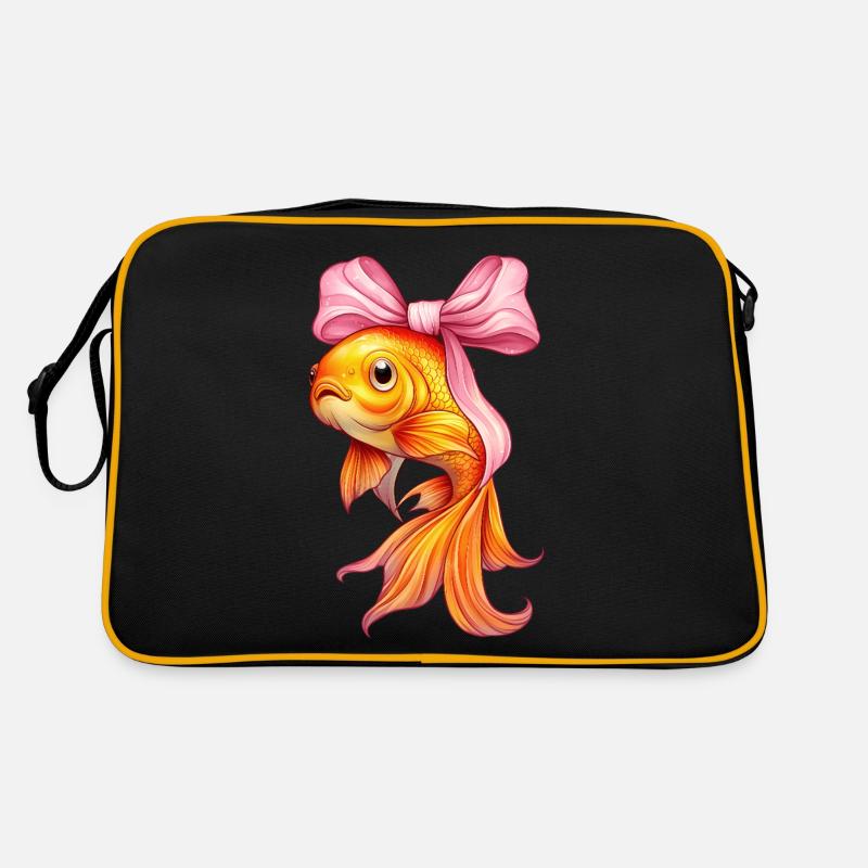 Coquette Bogen Goldfisch Fisch Mama Muttertag rosa Retro Tasche
