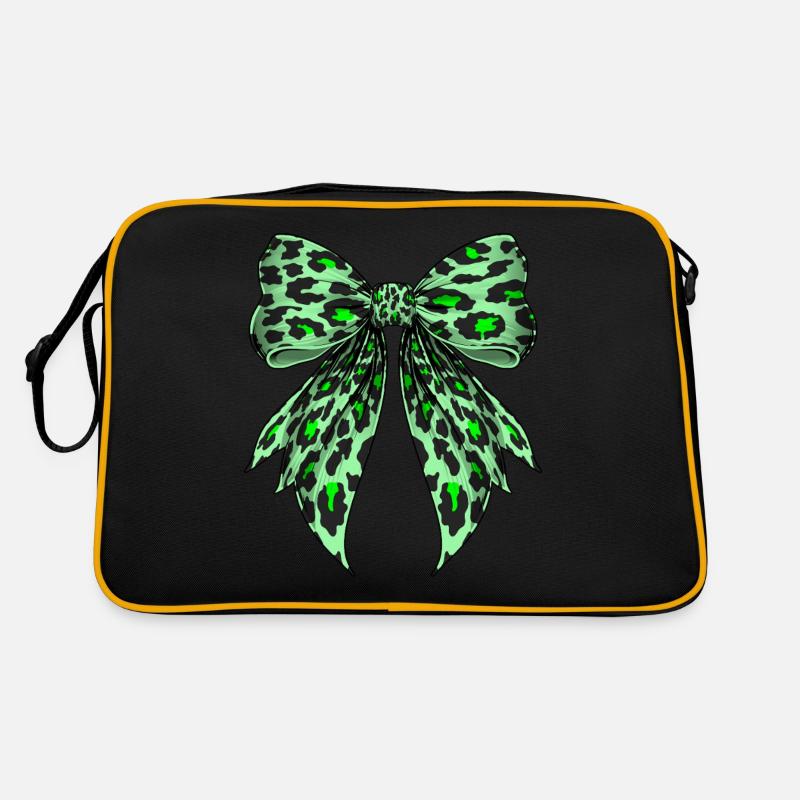 Coquette Bow Guépard Imprimé Animal Vert Anis Sac Retro