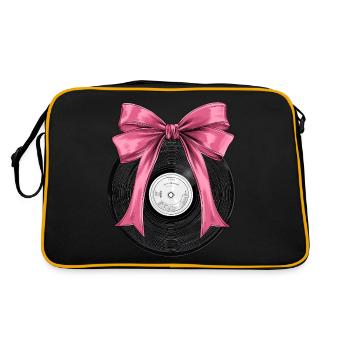 Tourne-disque vinyle Coquette Bow - Sac Retro - noir/or - Dos