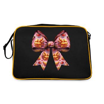 Coquette noeud pépite de poulet Nugget Nug motif - Sac Retro - noir/or - Dos