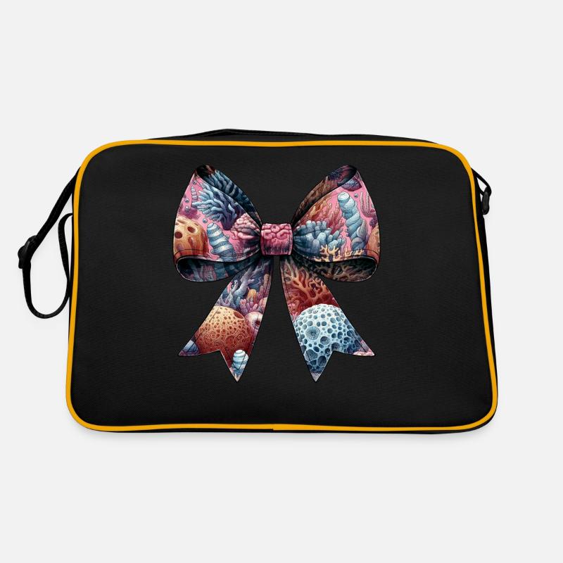 Coquette Bow Coral Reef Sea Ocean Pattern Retro Bag
