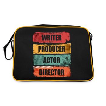 Scahuspieler, auteur, producteur, réalisateur, - Sac Retro - noir/or - Dos