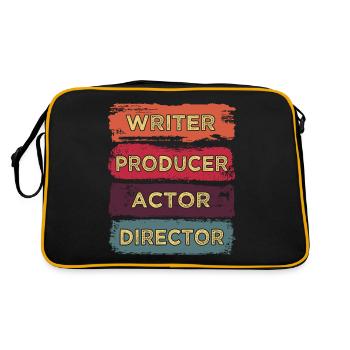 Scahuspieler, auteur, producteur, réalisateur, - Sac Retro - noir/or - Dos