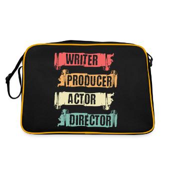 Scahuspieler, auteur, producteur, réalisateur, - Sac Retro - noir/or - Dos