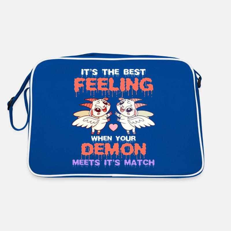 Wenn Ihr Dämon Sein Match Trifft! Lustiger Dämon Retro Tasche