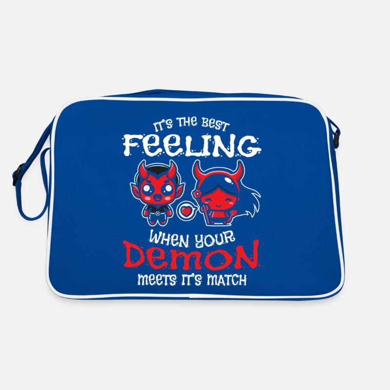 Wenn Ihr Dämon Sein Match Trifft! Lustiger Dämon Retro Tasche