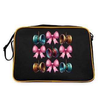 Coquette Bow Yoyo Toy Girl Mothers Day - Retro Bag - black/gold - Back