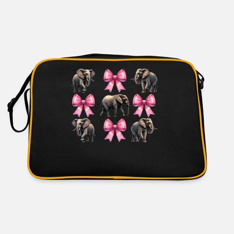 Coquette Bogen Elefant Mädchen Mama Muttertag rosa Retro Tasche