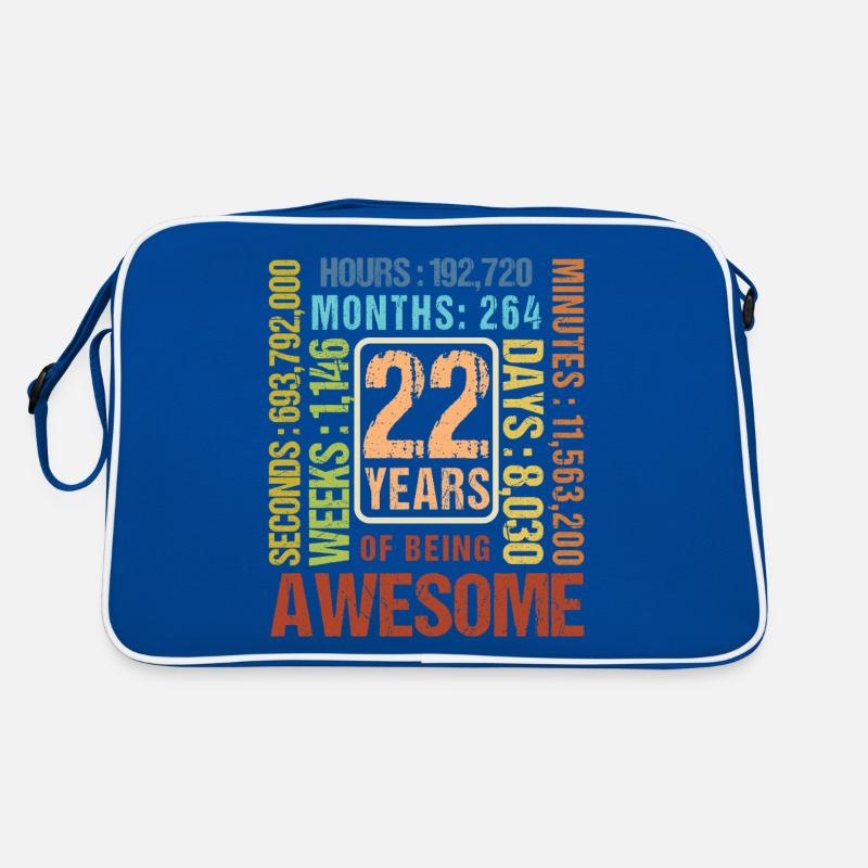 22 ans ! Cadeau d’anniversaire 22e anniversaire Sac Retro
