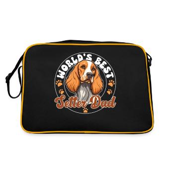 Setter anglais rouge et blanc Meilleur setter du monde - Sac Retro - noir/or - Dos