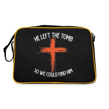 He left the tomb so that we could take him to Easter. - Retro Bag - black/gold - Back
