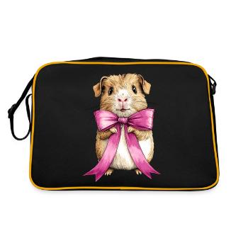 Coquette Arc Cochon d’Inde Mignon Animal de compagnie Maman Mères - Sac Retro - noir/or - Dos