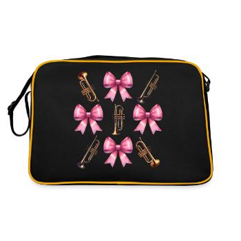 Coquette Bow Trumpet Instrument Trumpeter - Retro Bag - black/gold - Back