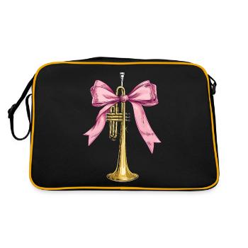 Coquette Bow Trumpet Instrument Trumpeter - Retro Bag - black/gold - Back