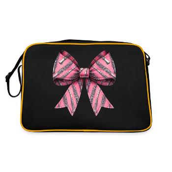 Coquette Bow Flûte Fille Motif Flûtiste Maman - Sac Retro - noir/or - Dos