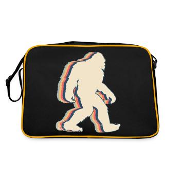 Bigfoot Sasquatch Yeti Rétro Line Art - Sac Retro - noir/or - Dos