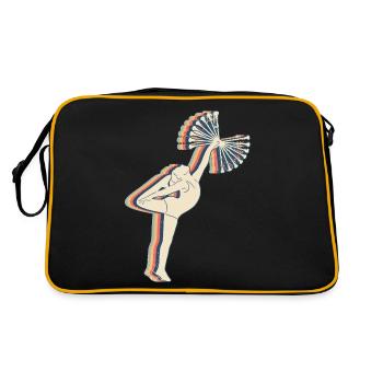 Relais Rotatif Whirler Rétro Line Art - Sac Retro - noir/or - Dos
