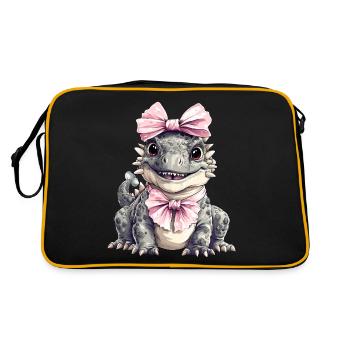 Coquette Arc Ankylosaure Dinosaure Fille - Sac Retro - noir/or - Dos