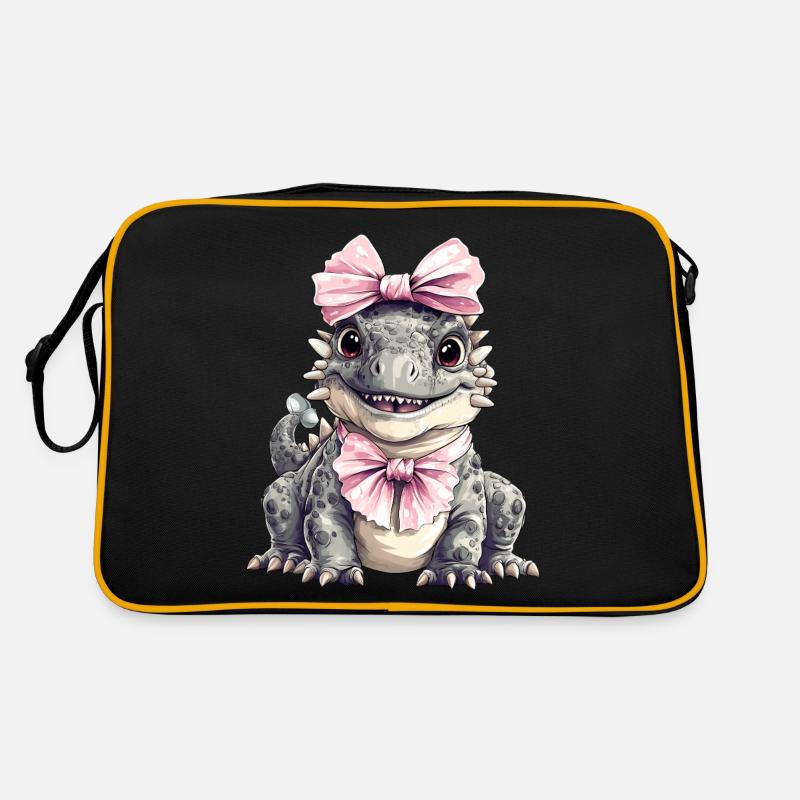 Coquette Bogen Ankylosaurus Dinosaurier Mädchen Retro Tasche
