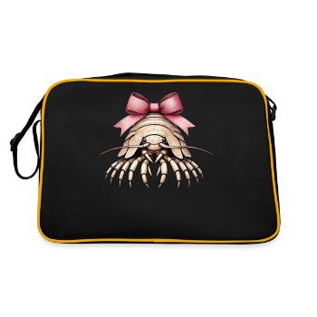 Coquette Bow Isopods Bug Girl Mom Pink - Retro Bag - black/gold - Back