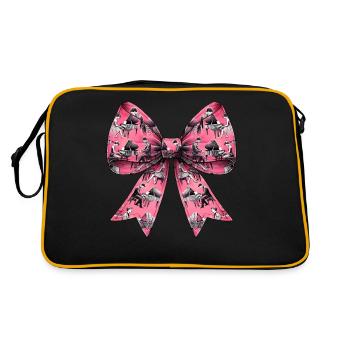 Coquette Bow Pianiste Motif Piano Girl Maman - Sac Retro - noir/or - Dos