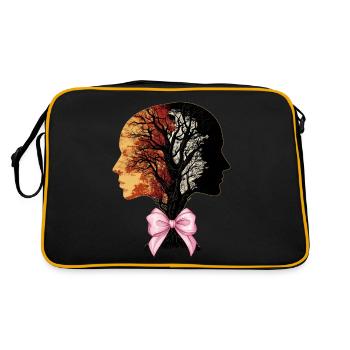 Coquette Bow Généalogie ADN Arbre - Sac Retro - noir/or - Dos