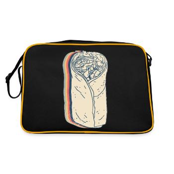 Burritos Cuisine mexicaine Retro Line Art - Sac Retro - noir/or - Dos
