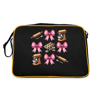 Coquette Bow Baking Tools Baker Mom Moms - Retro Bag - black/gold - Back