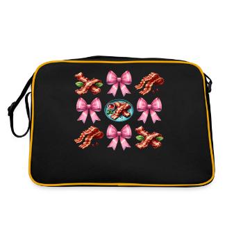 Coquette Bow Lanières de bacon Porc Maman - Sac Retro - noir/or - Dos
