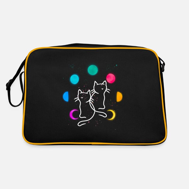 Chats rétro Phase de lune Phases de lune Chat Vintage Sac Retro