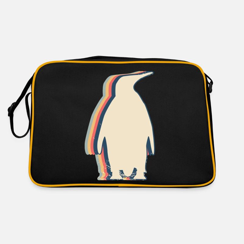 pingouin incapable de voler oiseau rétro dessin au trait Sac Retro