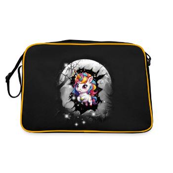 Licorne Licorne Créature mythique Créature mythique Enfants - Sac Retro - noir/or - Dos