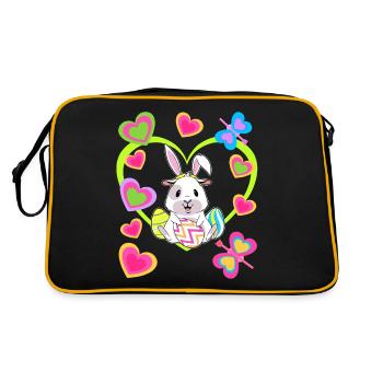 Pâques Pâques Lapin Rétro Lapins Lapin Années 80 Enfant - Sac Retro - noir/or - Dos