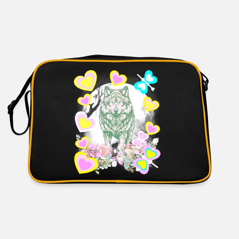 Vintage Retro Wolf Wölfe Kinder Märchen mystisch Retro Tasche