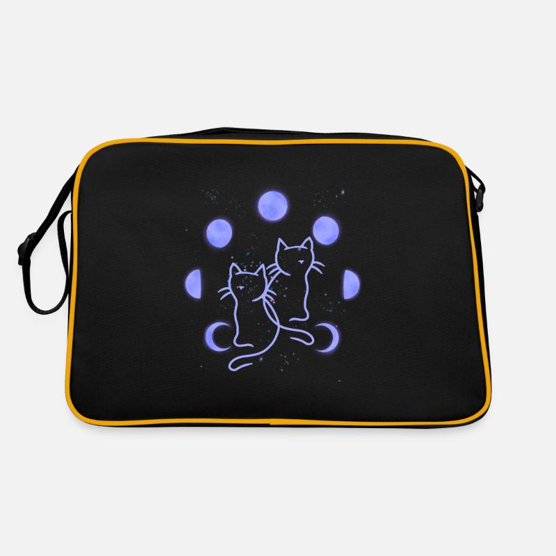 Chat Chats Phase de Lune Phases de Lune Univers Sac Retro
