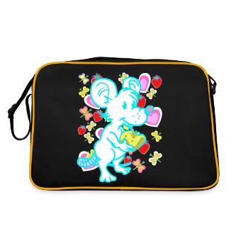 Retro Mouse Rat Mice Rats Kids Child - Retro Bag - black/gold - Back