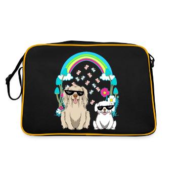 Chiens Chien Enfants Enfants Animaux de compagnie - Sac Retro - noir/or - Dos