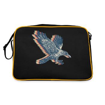 Corbeau Corbeau Rétro Line Art - Sac Retro - noir/or - Dos