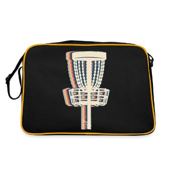 Panier de Disc Golf Disc Golfer Lecteur de Disc Golf Retro - Sac Retro - noir/or - Dos