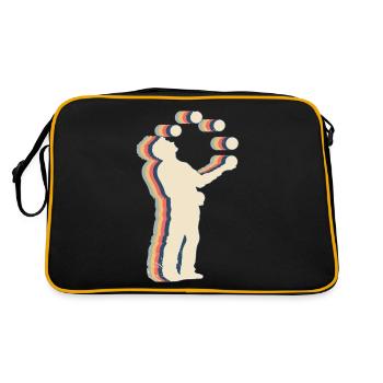 Jonglerie Jongleur Cirque Rétro Line Art - Sac Retro - noir/or - Dos
