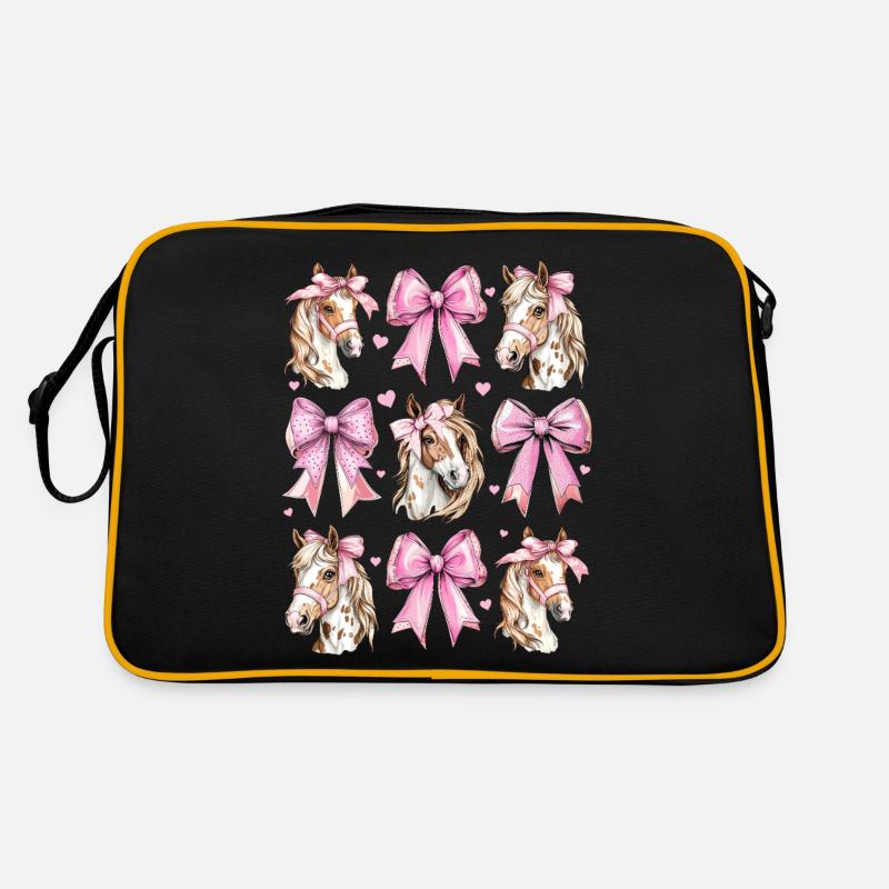 Coquette Bogen Appaloosa Pferd Mädchen Mama Rosa Retro Tasche