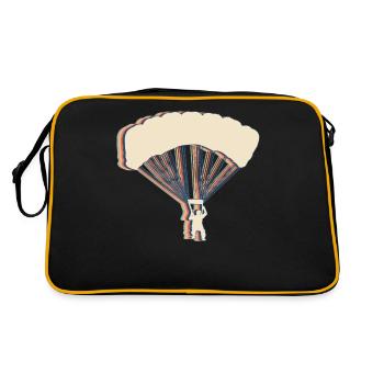 Skydiving Parachutists - Retro Bag - black/gold - Back