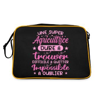 A Super Farmer - Farmer Gift - Retro Bag - black/gold - Back